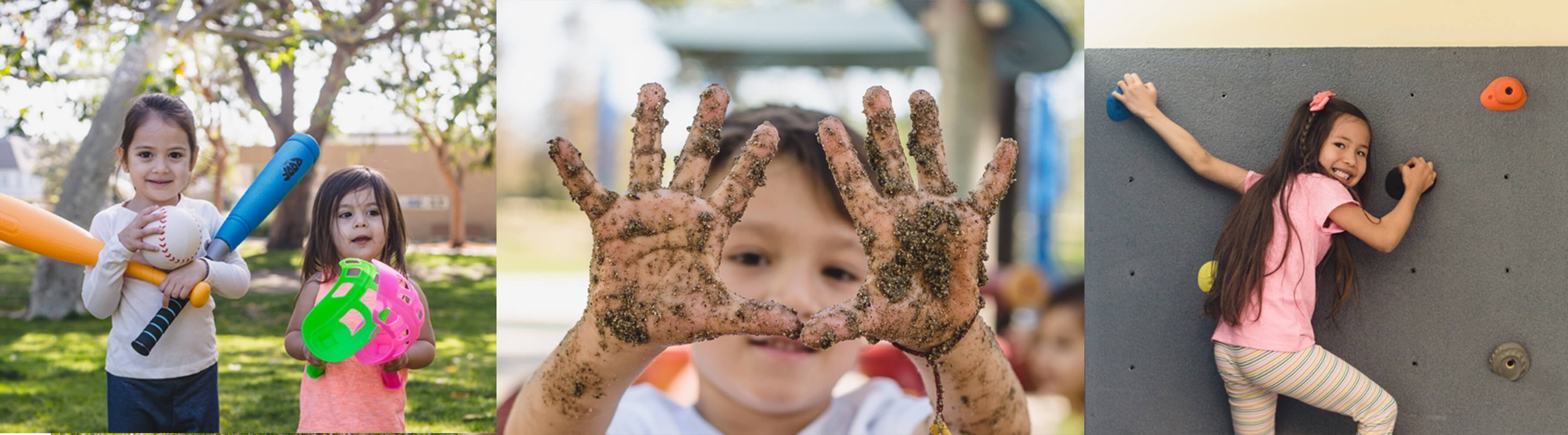 Children having fun with multiple activities